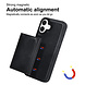 TUNIQ TUNIQ iPhone 16 Plus Backcover hoesje - met afneembare Pasjeshouder - Zwart TUNIQ TUNIQ iPhone 16 Plus Backcover hoesje - met afneembare Pasjeshouder - Zwart