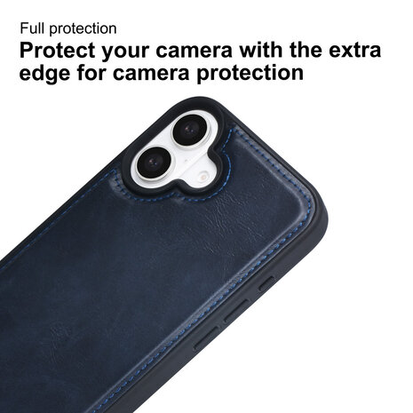 TUNIQ TUNIQ iPhone 16 Plus Back cover case - with removable card holder - Blue TUNIQ TUNIQ iPhone 16 Plus Back cover case - with removable card holder - Blue