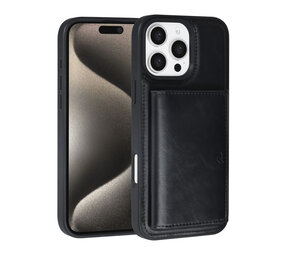 TUNIQ TUNIQ iPhone 16 Pro Max Back-Cover hul - mit abnehmbarem Kartenhalter - Schwarz TUNIQ TUNIQ iPhone 16 Pro Max Back-Cover hul - mit abnehmbarem Kartenhalter - Schwarz
