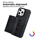 TUNIQ TUNIQ iPhone 16 Pro Max Back cover case - with removable card holder - Black TUNIQ TUNIQ iPhone 16 Pro Max Back cover case - with removable card holder - Black