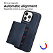 TUNIQ TUNIQ iPhone 16 Pro Max Back cover case - with removable card holder - Blue TUNIQ TUNIQ iPhone 16 Pro Max Back cover case - with removable card holder - Blue