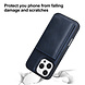 TUNIQ TUNIQ iPhone 16 Pro Max Back cover case - with removable card holder - Blue TUNIQ TUNIQ iPhone 16 Pro Max Back cover case - with removable card holder - Blue
