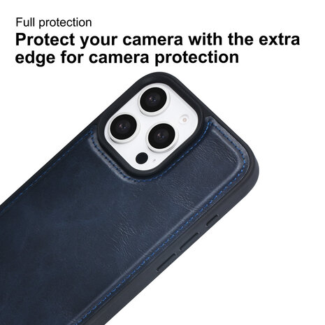 TUNIQ TUNIQ iPhone 16 Pro Max Back cover case - with removable card holder - Blue TUNIQ TUNIQ iPhone 16 Pro Max Back cover case - with removable card holder - Blue