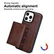 TUNIQ TUNIQ iPhone 16 Pro Max Back cover case - with removable card holder - Brown TUNIQ TUNIQ iPhone 16 Pro Max Back cover case - with removable card holder - Brown