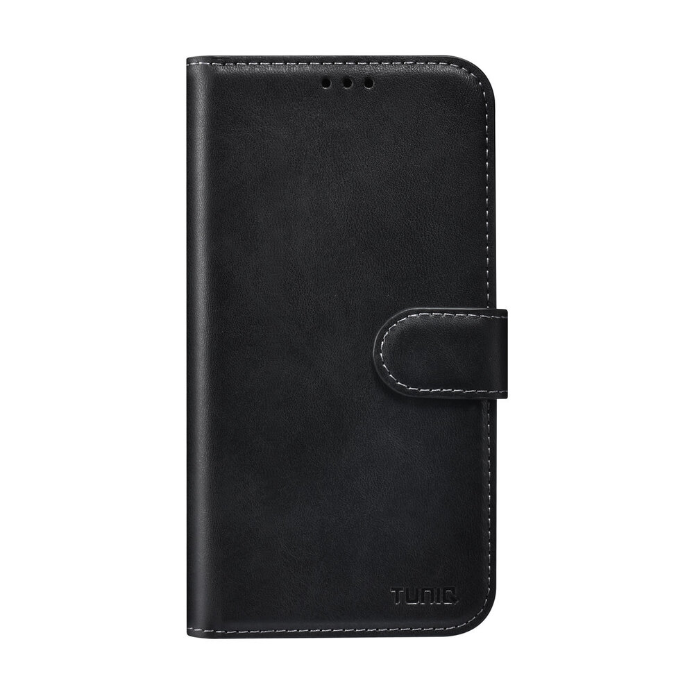 TUNIQ TUNIQ iPhone 16 Book type case - Card holder for 3 cards - with removable magnetic cover - Black TUNIQ TUNIQ iPhone 16 Book type case - Card holder for 3 cards - with removable magnetic cover - Black