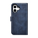 TUNIQ TUNIQ iPhone 16 Book type case - Card holder for 3 cards - with removable magnetic cover - Blue TUNIQ TUNIQ iPhone 16 Book type case - Card holder for 3 cards - with removable magnetic cover - Blue