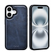 TUNIQ TUNIQ iPhone 16 Book type case - Card holder for 3 cards - with removable magnetic cover - Blue TUNIQ TUNIQ iPhone 16 Book type case - Card holder for 3 cards - with removable magnetic cover - Blue