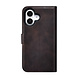 TUNIQ TUNIQ iPhone 16 Book type case - Card holder for 3 cards - with removable magnetic cover - Brown TUNIQ TUNIQ iPhone 16 Book type case - Card holder for 3 cards - with removable magnetic cover - Brown