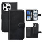 TUNIQ TUNIQ iPhone 16 Pro Book type case - Card holder for 3 cards - with removable magnetic cover - Black TUNIQ TUNIQ iPhone 16 Pro Book type case - Card holder for 3 cards - with removable magnetic cover - Black