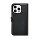 TUNIQ TUNIQ iPhone 16 Pro Book type case - Card holder for 3 cards - with removable magnetic cover - Black TUNIQ TUNIQ iPhone 16 Pro Book type case - Card holder for 3 cards - with removable magnetic cover - Black