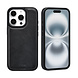 TUNIQ TUNIQ iPhone 16 Pro Book type case - Card holder for 3 cards - with removable magnetic cover - Black TUNIQ TUNIQ iPhone 16 Pro Book type case - Card holder for 3 cards - with removable magnetic cover - Black