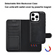 TUNIQ TUNIQ iPhone 16 Pro Book type case - Card holder for 3 cards - with removable magnetic cover - Black TUNIQ TUNIQ iPhone 16 Pro Book type case - Card holder for 3 cards - with removable magnetic cover - Black