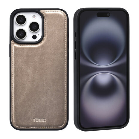 TUNIQ TUNIQ iPhone 16 Pro Max Book-Case hul - Kartenhalter für 3 Karten - mit Abnehmbarer magnetische Hülle - Gold TUNIQ TUNIQ iPhone 16 Pro Max Book-Case hul - Kartenhalter für 3 Karten - mit Abnehmbarer magnetische Hülle - Gold