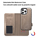 TUNIQ TUNIQ iPhone 16 Pro Max Book type case - Card holder for 3 cards - with removable magnetic cover - Gold TUNIQ TUNIQ iPhone 16 Pro Max Book type case - Card holder for 3 cards - with removable magnetic cover - Gold
