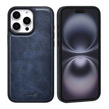 TUNIQ TUNIQ iPhone 16 Pro Max Book-Case hul - Kartenhalter für 3 Karten - mit Abnehmbarer magnetische Hülle - Blau TUNIQ TUNIQ iPhone 16 Pro Max Book-Case hul - Kartenhalter für 3 Karten - mit Abnehmbarer magnetische Hülle - Blau