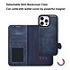 TUNIQ TUNIQ iPhone 16 Pro Max Book type case - Card holder for 3 cards - with removable magnetic cover - Blue TUNIQ TUNIQ iPhone 16 Pro Max Book type case - Card holder for 3 cards - with removable magnetic cover - Blue