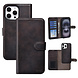 TUNIQ TUNIQ iPhone 16 Pro Max Book type case - Card holder for 3 cards - with removable magnetic cover - Brown TUNIQ TUNIQ iPhone 16 Pro Max Book type case - Card holder for 3 cards - with removable magnetic cover - Brown