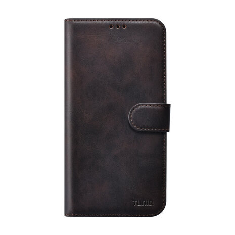 TUNIQ TUNIQ iPhone 16 Pro Max Book-Case hul - Kartenhalter für 3 Karten - mit Abnehmbarer magnetische Hülle - Braun TUNIQ TUNIQ iPhone 16 Pro Max Book-Case hul - Kartenhalter für 3 Karten - mit Abnehmbarer magnetische Hülle - Braun
