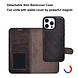 TUNIQ TUNIQ iPhone 16 Pro Max Book type case - Card holder for 3 cards - with removable magnetic cover - Brown TUNIQ TUNIQ iPhone 16 Pro Max Book type case - Card holder for 3 cards - with removable magnetic cover - Brown
