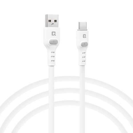 TUNIQ TUNIQ USB-A to USB-C Cable 100cm - Fast charging cable - White TUNIQ TUNIQ USB-A to USB-C Cable 100cm - Fast charging cable - White