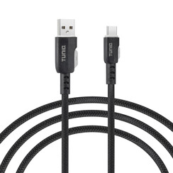 TUNIQ USB-A to USB-C Cable 100cm - Fast charging cable - Black
