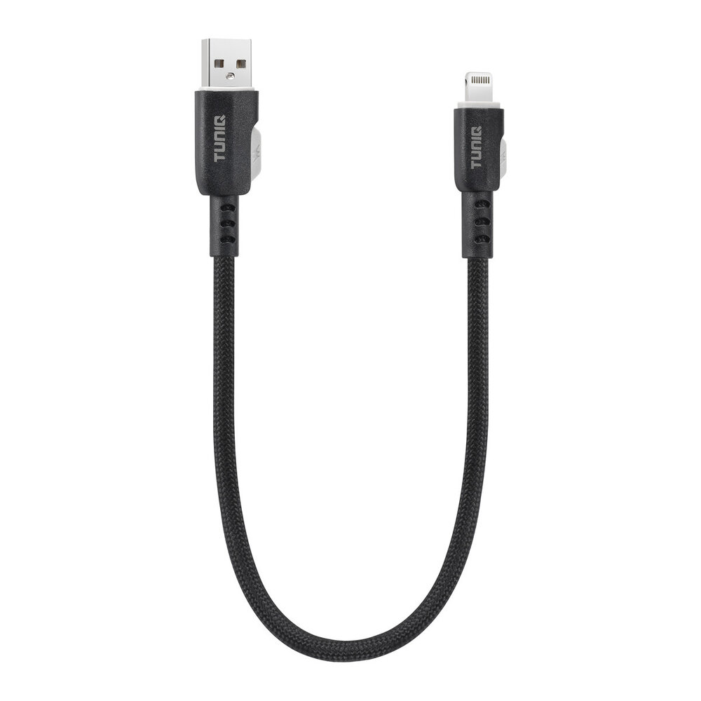 TUNIQ TUNIQ USB-A zu Lightning Kabel 30cm - Schnellladekabel - Schwarz TUNIQ TUNIQ USB-A zu Lightning Kabel 30cm - Schnellladekabel - Schwarz