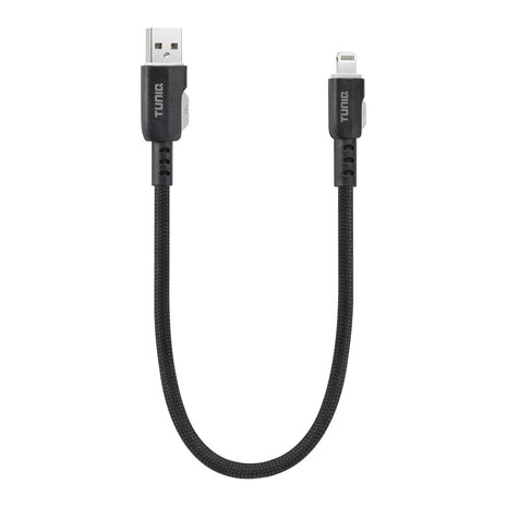 TUNIQ TUNIQ USB-A zu Lightning Kabel 30cm - Schnellladekabel - Schwarz TUNIQ TUNIQ USB-A zu Lightning Kabel 30cm - Schnellladekabel - Schwarz