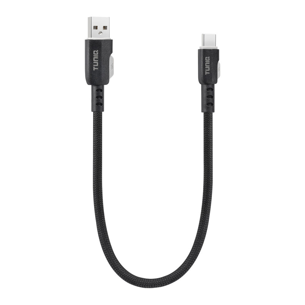 TUNIQ TUNIQ USB-A naar USB-C Kabel 30cm - Snelle oplaadkabel - Zwart TUNIQ TUNIQ USB-A naar USB-C Kabel 30cm - Snelle oplaadkabel - Zwart
