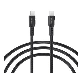 TUNIQ TUNIQ Câble de charge rapide - USB-C vers USB-C Câble 100cm - Noir TUNIQ TUNIQ Câble de charge rapide - USB-C vers USB-C Câble 100cm - Noir