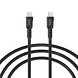 TUNIQ TUNIQ USB-C zu USB-C Kabel 100cm - Schnellladekabel - Schwarz TUNIQ TUNIQ USB-C zu USB-C Kabel 100cm - Schnellladekabel - Schwarz