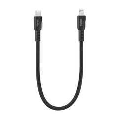 TUNIQ Schnellladekabel - USB C auf Lightning, 30 cm, schwarz