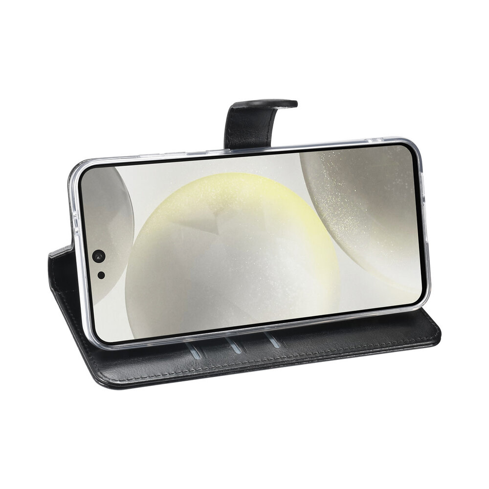 TUNIQ TUNIQ Galaxy S24 FE Book type housse - Porte-cartes pour 3 cartes - Fermeture magnétique - Cintre - Noir TUNIQ TUNIQ Galaxy S24 FE Book type housse - Porte-cartes pour 3 cartes - Fermeture magnétique - Cintre - Noir