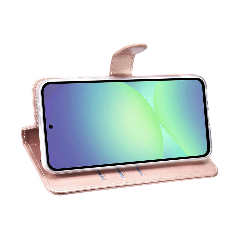 TUNIQ TUNIQ Galaxy A36 Book-Case hul - Kartenhalter für 3 Karten - Magnetverschluss - Aufhänger - Rose Gold TUNIQ TUNIQ Galaxy A36 Book-Case hul - Kartenhalter für 3 Karten - Magnetverschluss - Aufhänger - Rose Gold