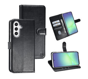 TUNIQ TUNIQ Galaxy A56 Book-Case hul - Kartenhalter für 3 Karten - Magnetverschluss - Aufhänger - Schwarz TUNIQ TUNIQ Galaxy A56 Book-Case hul - Kartenhalter für 3 Karten - Magnetverschluss - Aufhänger - Schwarz