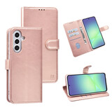 TUNIQ TUNIQ Galaxy A56 Book-Case hul - Kartenhalter für 3 Karten - Magnetverschluss - Aufhänger - Rose Gold TUNIQ TUNIQ Galaxy A56 Book-Case hul - Kartenhalter für 3 Karten - Magnetverschluss - Aufhänger - Rose Gold