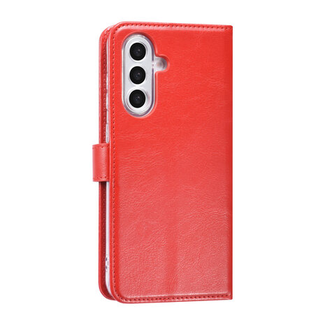 TUNIQ TUNIQ Galaxy A56 Book type case - Card holder for 3 cards - Magnetic closure - Hanger - Red TUNIQ TUNIQ Galaxy A56 Book type case - Card holder for 3 cards - Magnetic closure - Hanger - Red