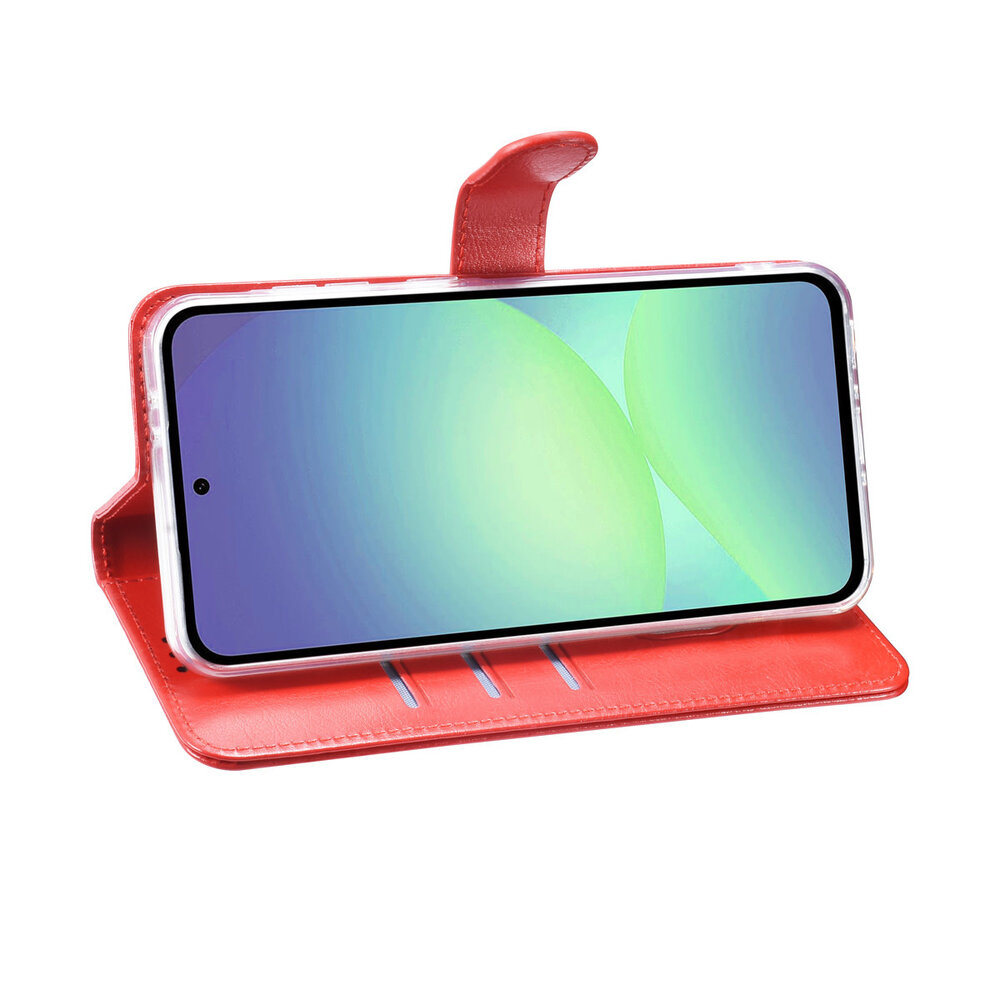 TUNIQ TUNIQ Galaxy A56 Book Case hoesje - Pasjeshouder voor 3 pasjes - Hanger - Rood TUNIQ TUNIQ Galaxy A56 Book Case hoesje - Pasjeshouder voor 3 pasjes - Hanger - Rood