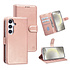 TUNIQ Galaxy S25 Book type case - Card holder for 3 cards - Magnetic closure - Hanger - Rose Gold TUNIQ Galaxy S25 Book type case - Card holder for 3 cards - Magnetic closure - Hanger - Rose Gold