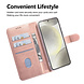 TUNIQ TUNIQ Galaxy S25 Book Case hoesje - Pasjeshouder voor 3 pasjes - Magneetsluiting - Hanger - Rose Gold TUNIQ TUNIQ Galaxy S25 Book Case hoesje - Pasjeshouder voor 3 pasjes - Magneetsluiting - Hanger - Rose Gold