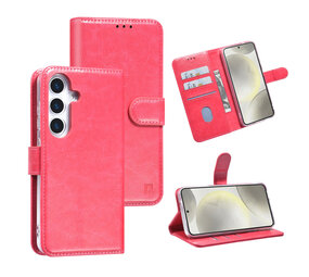 TUNIQ TUNIQ Galaxy S25 Book type housse - Porte-cartes pour 3 cartes - Fermeture magnétique - Cintre - Rose vif TUNIQ TUNIQ Galaxy S25 Book type housse - Porte-cartes pour 3 cartes - Fermeture magnétique - Cintre - Rose vif