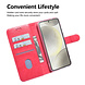 TUNIQ TUNIQ Galaxy S25 Book type housse - Porte-cartes pour 3 cartes - Fermeture magnétique - Cintre - Rose vif TUNIQ TUNIQ Galaxy S25 Book type housse - Porte-cartes pour 3 cartes - Fermeture magnétique - Cintre - Rose vif