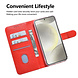 TUNIQ TUNIQ Galaxy S25 Book Case hoesje - Pasjeshouder voor 3 pasjes - Magneetsluiting - Hanger - Rood TUNIQ TUNIQ Galaxy S25 Book Case hoesje - Pasjeshouder voor 3 pasjes - Magneetsluiting - Hanger - Rood