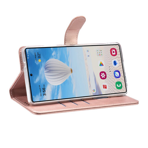 TUNIQ TUNIQ Galaxy S25 Ultra Book-Case hul - Kartenhalter für 3 Karten - Magnetverschluss - Aufhänger - Rose Gold