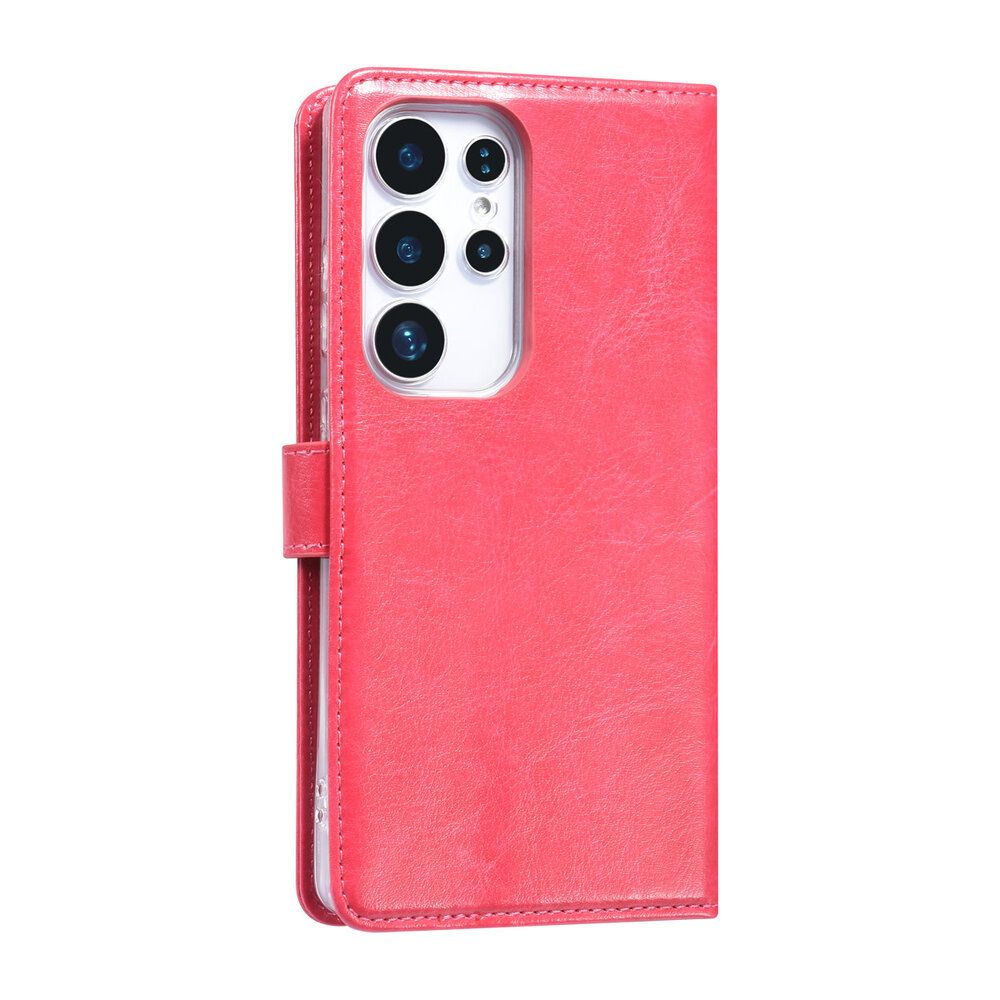 TUNIQ TUNIQ Galaxy S25 Ultra Book type housse - Porte-cartes pour 3 cartes - Fermeture magnétique - Cintre - Rose vif TUNIQ TUNIQ Galaxy S25 Ultra Book type housse - Porte-cartes pour 3 cartes - Fermeture magnétique - Cintre - Rose vif