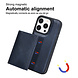 TUNIQ TUNIQ iPhone 15 Pro Back cover case - with removable card holder - Blue TUNIQ TUNIQ iPhone 15 Pro Back cover case - with removable card holder - Blue