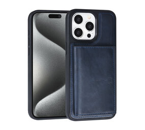 TUNIQ TUNIQ iPhone 15 Pro Max Backcover hoesje - met afneembare Pasjeshouder - Blauw TUNIQ TUNIQ iPhone 15 Pro Max Backcover hoesje - met afneembare Pasjeshouder - Blauw