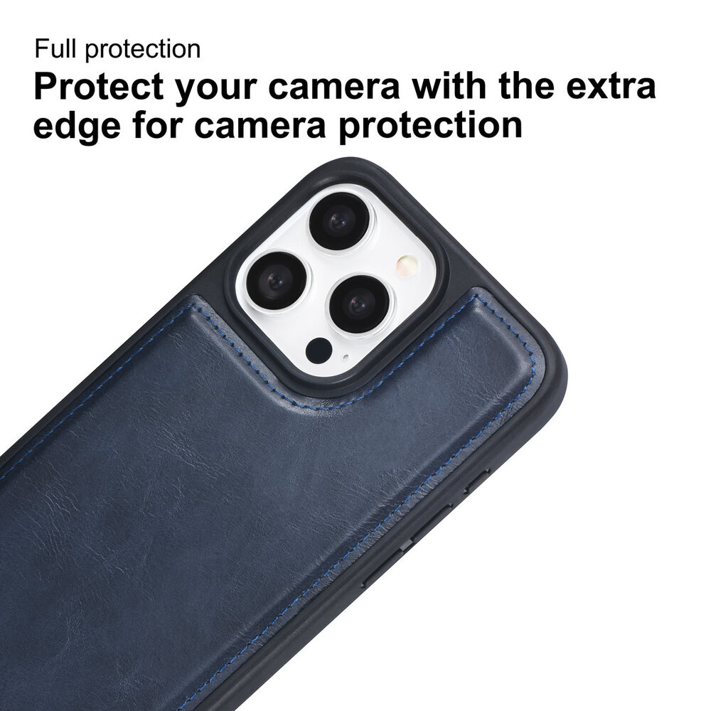 TUNIQ TUNIQ iPhone 15 Pro Max Back cover case - with removable card holder - Blue TUNIQ TUNIQ iPhone 15 Pro Max Back cover case - with removable card holder - Blue