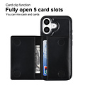 TUNIQ TUNIQ iPhone 16 Back cover case - with removable card holder - Black