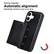 TUNIQ TUNIQ iPhone 16 Back cover case - with removable card holder - Black TUNIQ TUNIQ iPhone 16 Back cover case - with removable card holder - Black