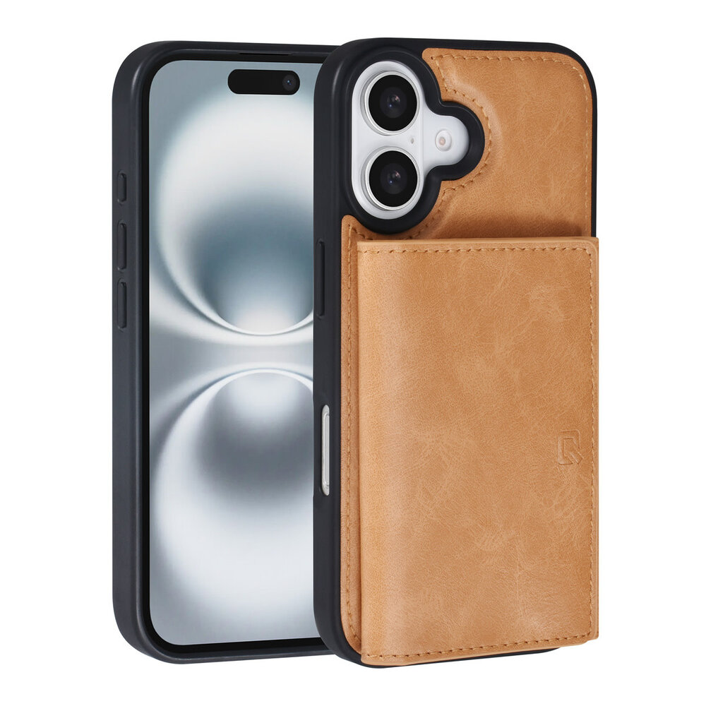 TUNIQ TUNIQ iPhone 16 Back-Cover hul - mit abnehmbarem Kartenhalter - Gold TUNIQ TUNIQ iPhone 16 Back-Cover hul - mit abnehmbarem Kartenhalter - Gold